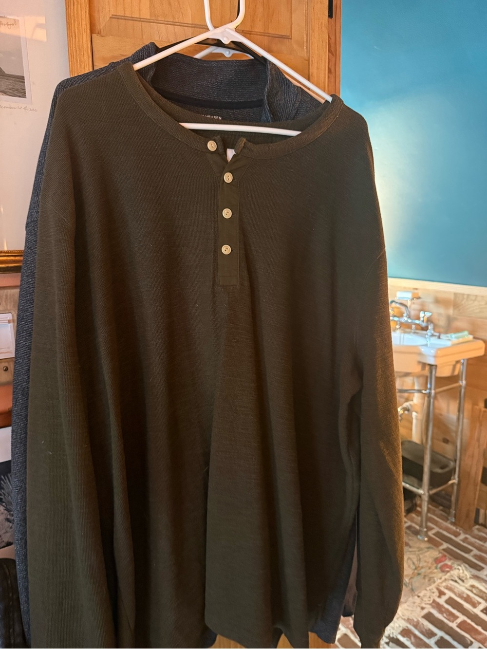 Goodfellow & Co Olive Green Long-Sleeve Henley